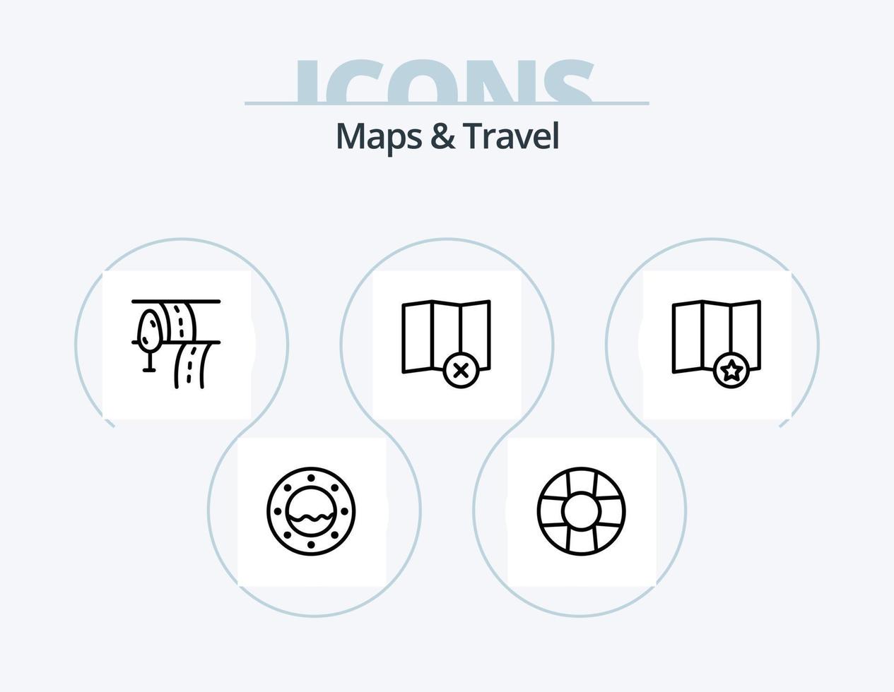 Maps and Travel Line Icon Pack 5 Icon Design. . help. navigation vector