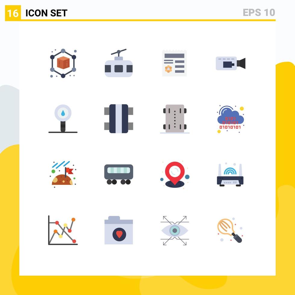 16 Flat Color concept for Websites Mobile and Apps chemistry biology ui biochemistry camera Editable Pack of Creative Vector Design Elements