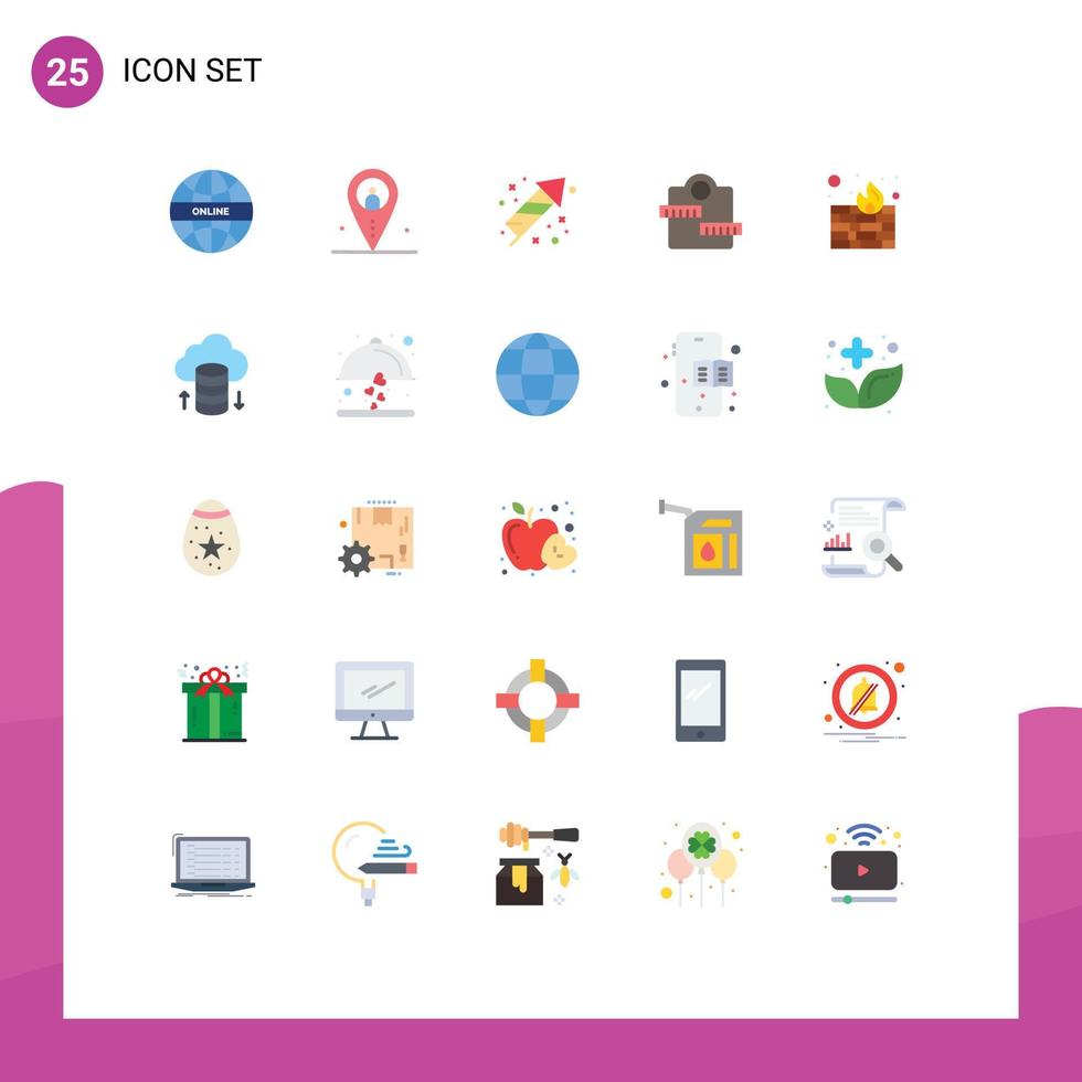 25 Creative Icons Modern Signs and Symbols of firewall healthcare outsource machine holiday Editable Vector Design Elements