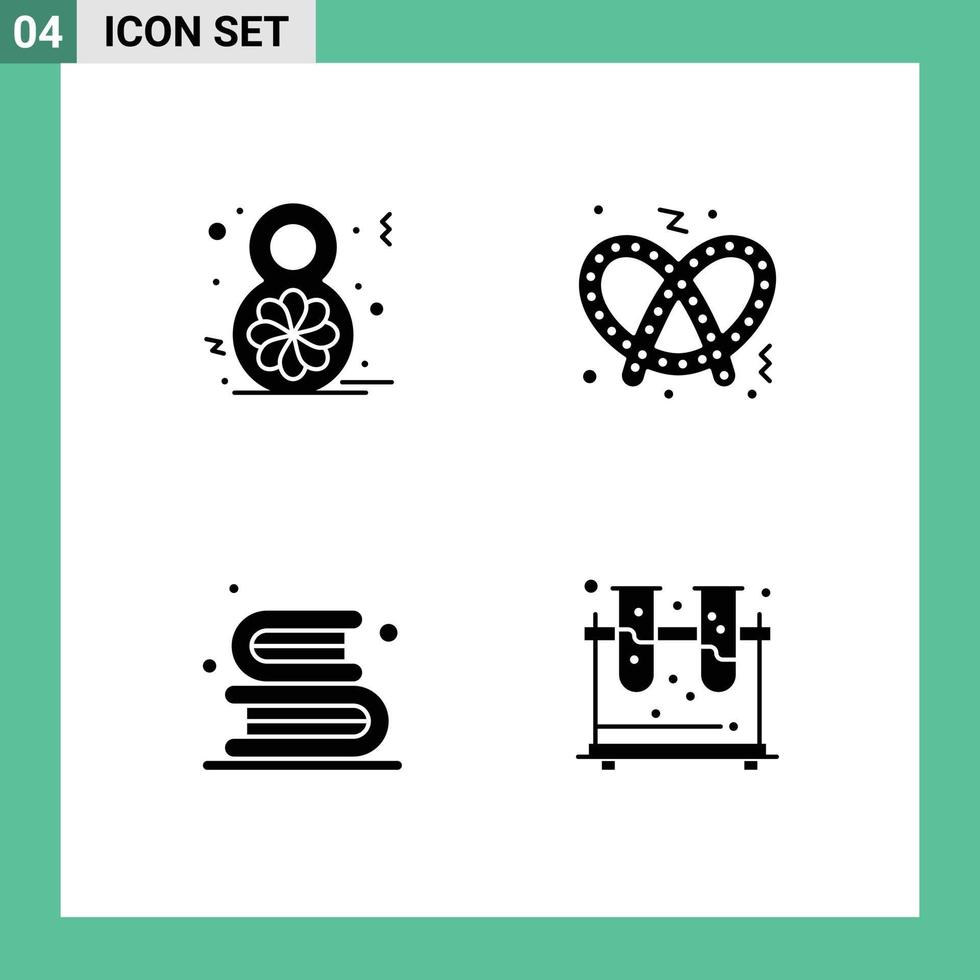 User Interface Pack of Basic Solid Glyphs of eight education celebrate sweet read Editable Vector Design Elements
