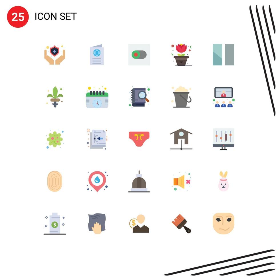 Flat Color Pack of 25 Universal Symbols of layout frame control editing home Editable Vector Design Elements