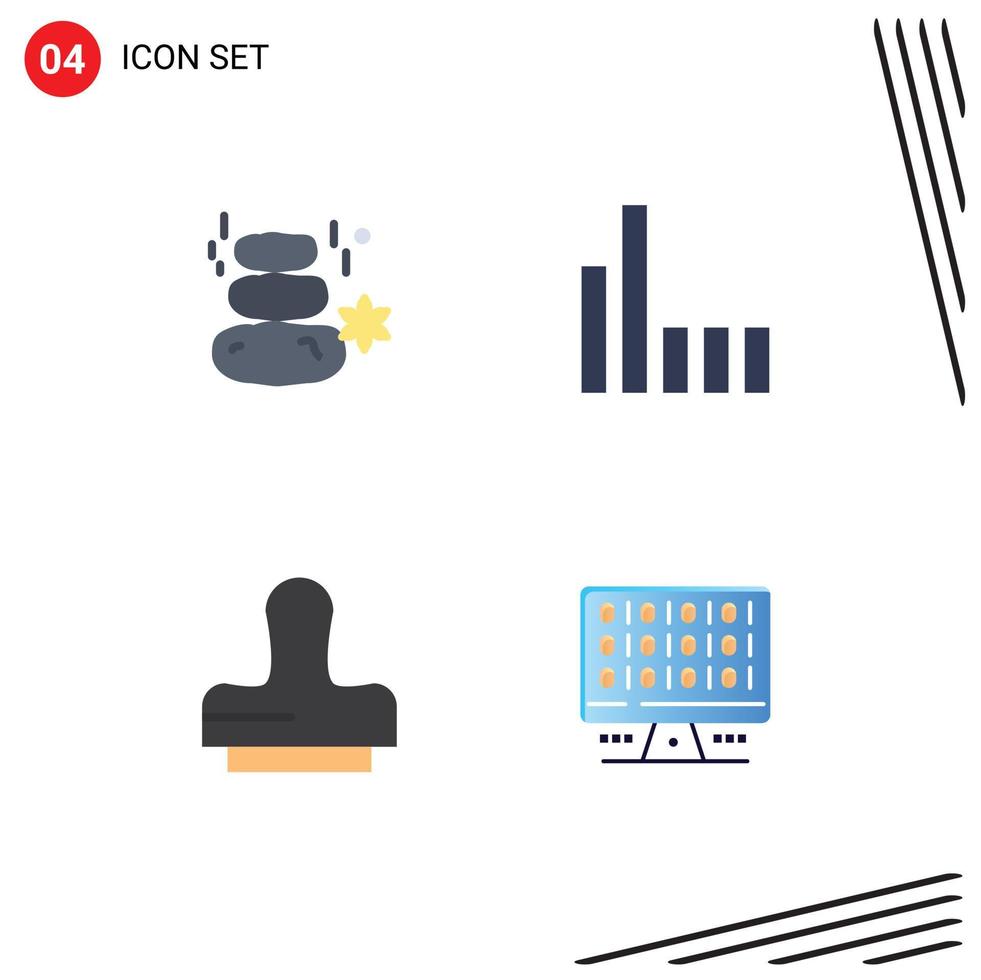 Modern Set of 4 Flat Icons and symbols such as natural press square phone web Editable Vector Design Elements