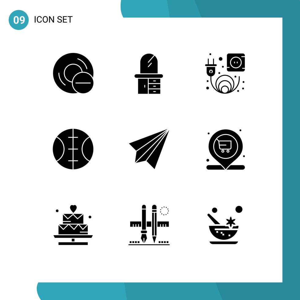 9 Creative Icons Modern Signs and Symbols of send contact us electric contact sport Editable Vector Design Elements