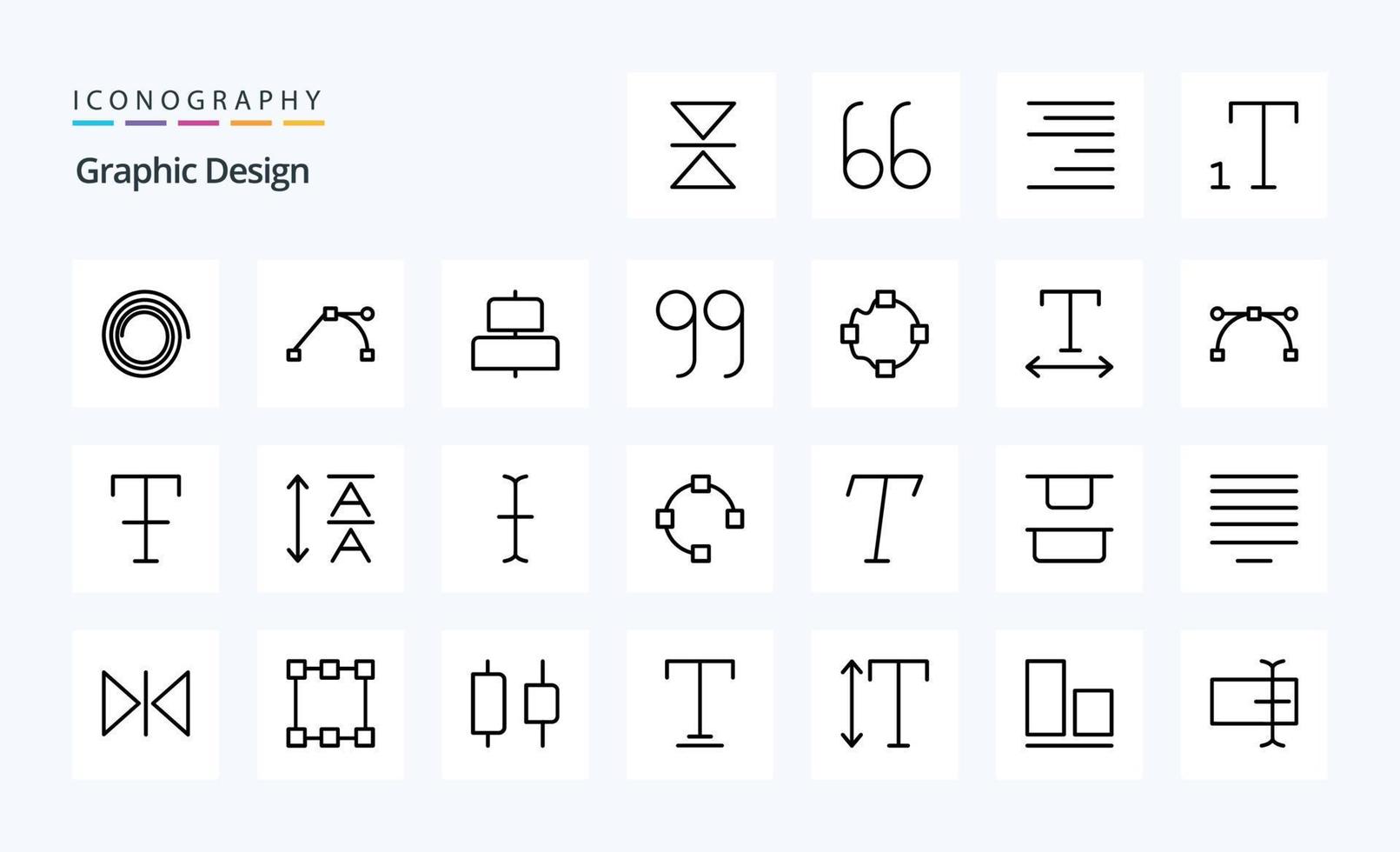 25 Design Line icon pack vector