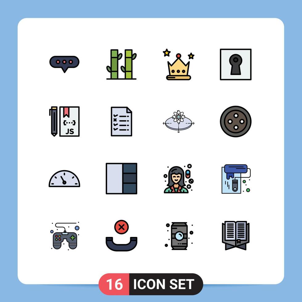 Set of 16 Modern UI Icons Symbols Signs for develop cloud award security lock Editable Creative Vector Design Elements