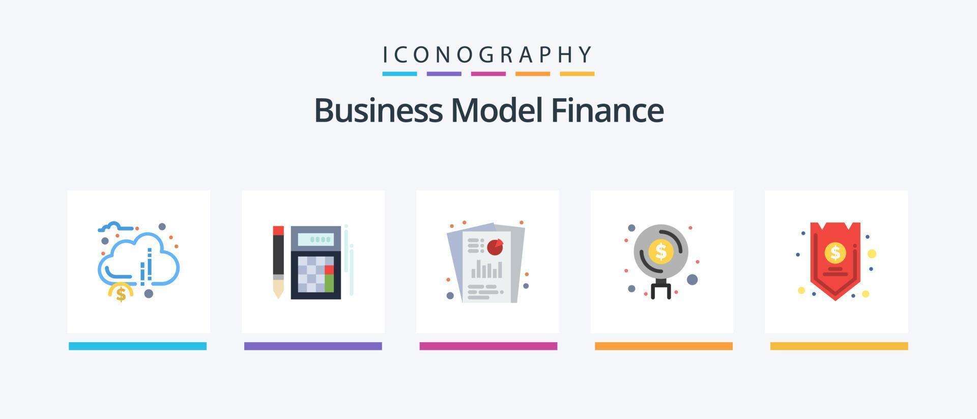 Finance Flat 5 Icon Pack Including funds. finance. financial. seo report. seo. Creative Icons Design vector