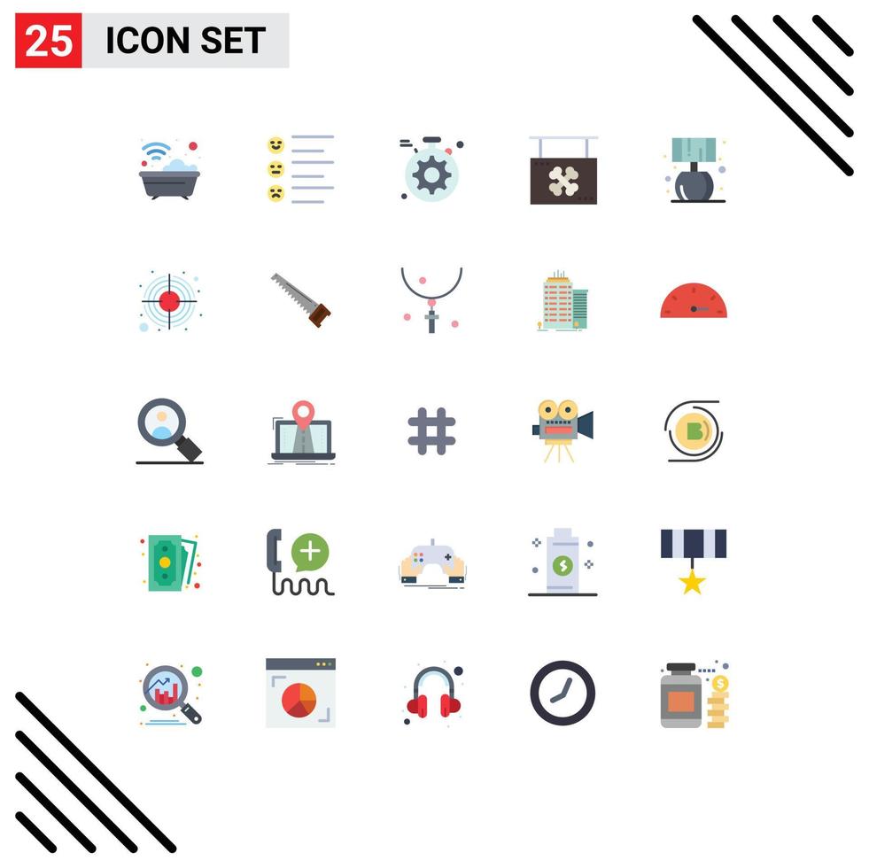 Set of 25 Modern UI Icons Symbols Signs for home shop emojis hanging board Editable Vector Design Elements