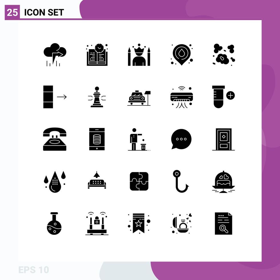 25 Creative Icons Modern Signs and Symbols of environment air star location water place Editable Vector Design Elements