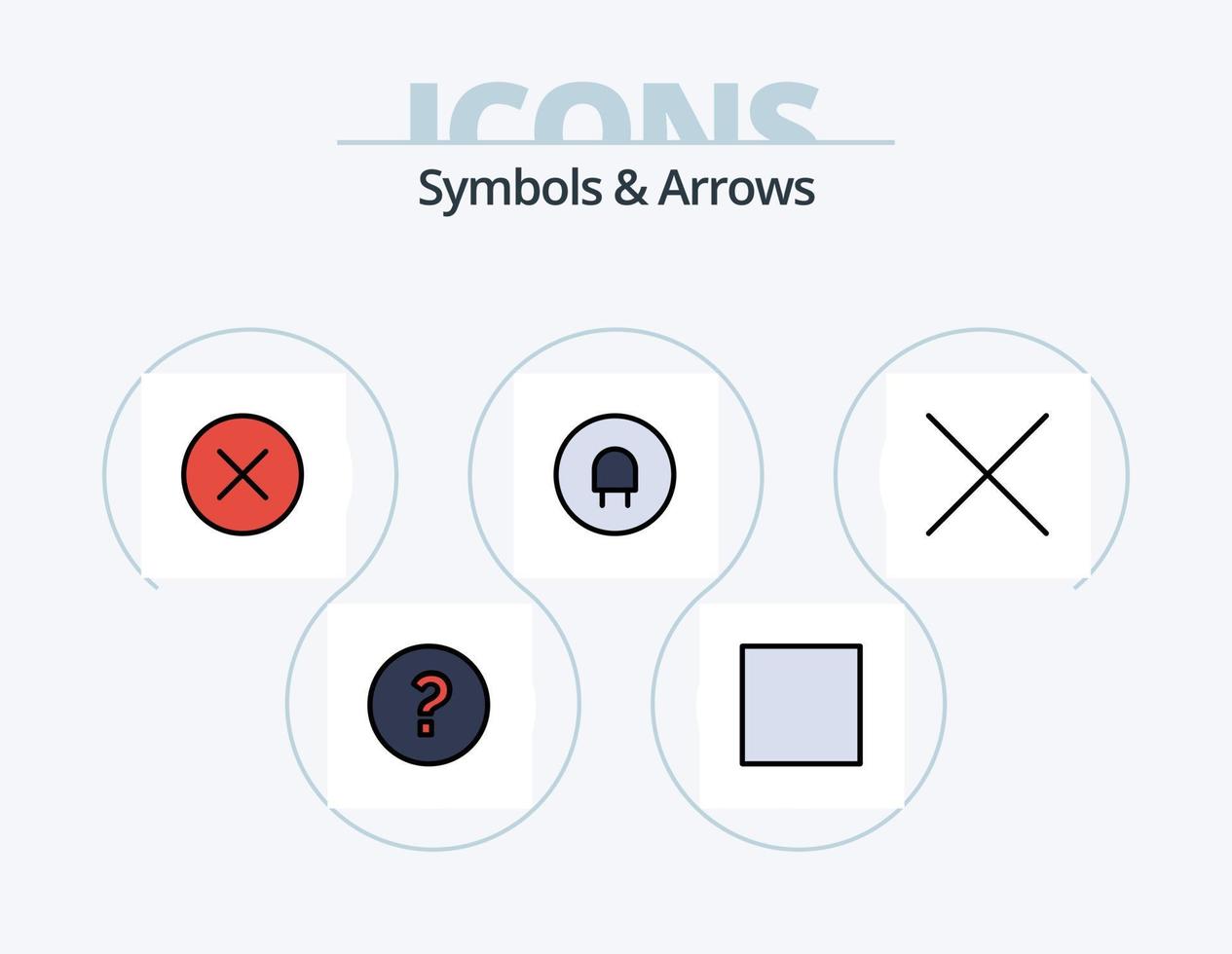 Symbols and Arrows Line Filled Icon Pack 5 Icon Design. . . arrow. ok. circle vector