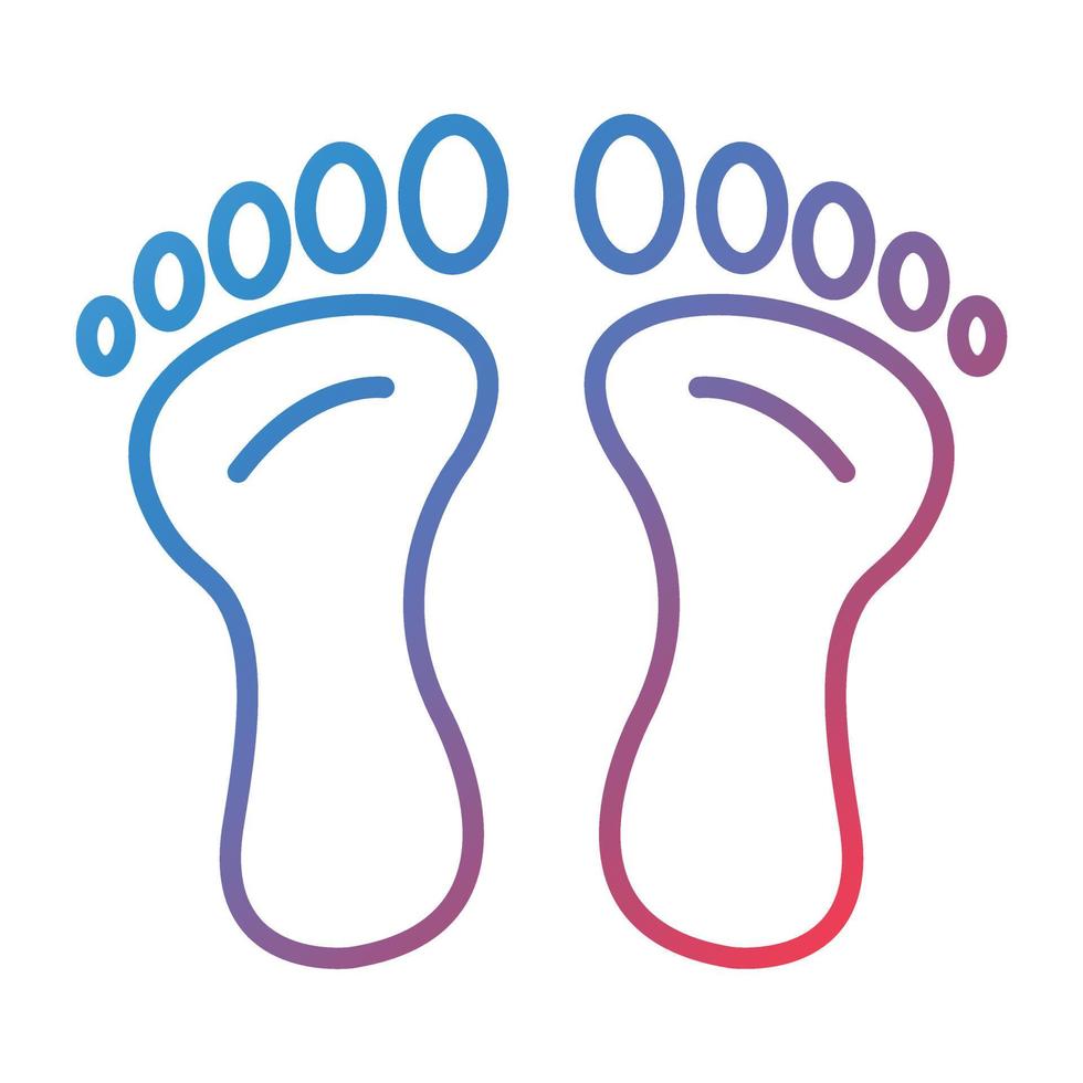 Footprint Line Gradient Icon vector