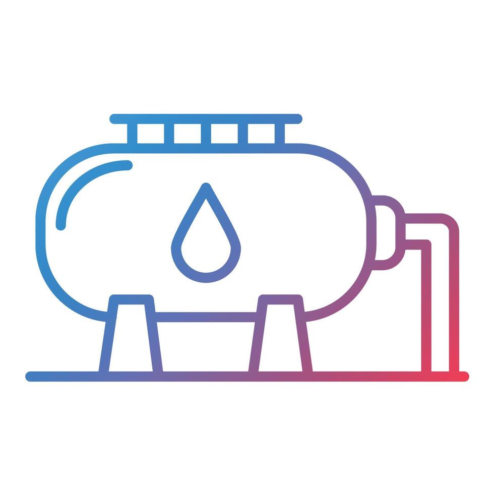 Gas Storage Line Gradient Icon vector