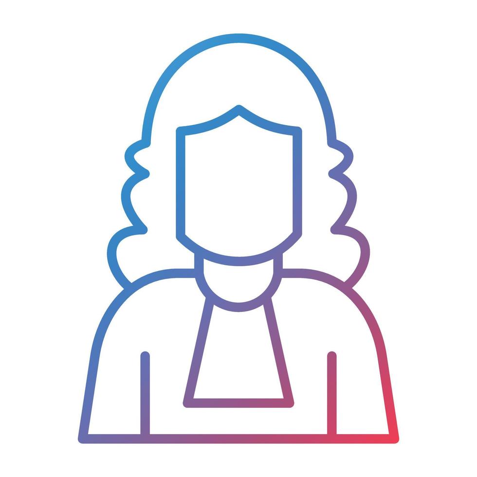 Judge Line Gradient Icon vector