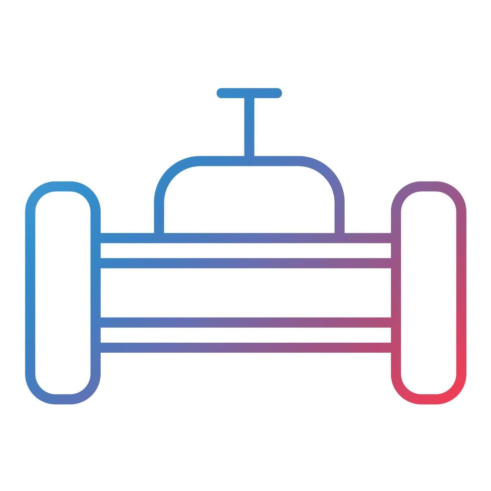 Valve Line Gradient Icon vector