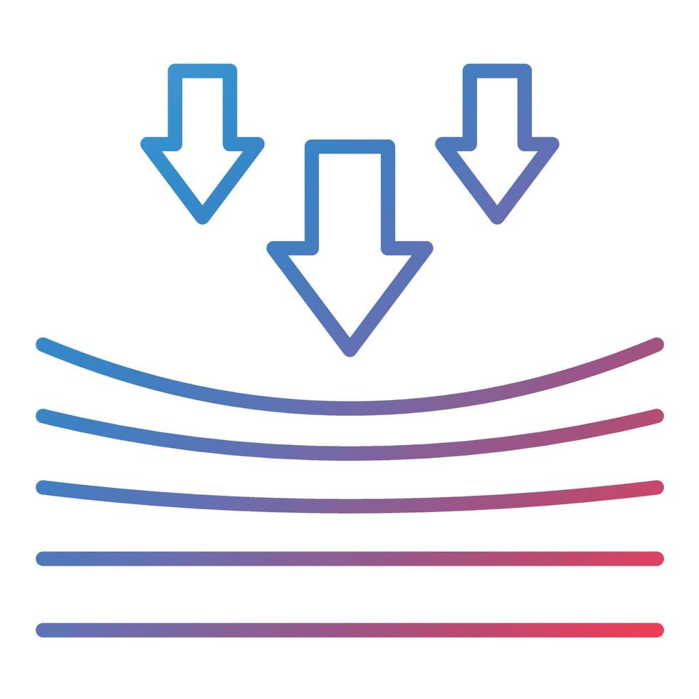 icono de gradiente de línea de resiliencia vector