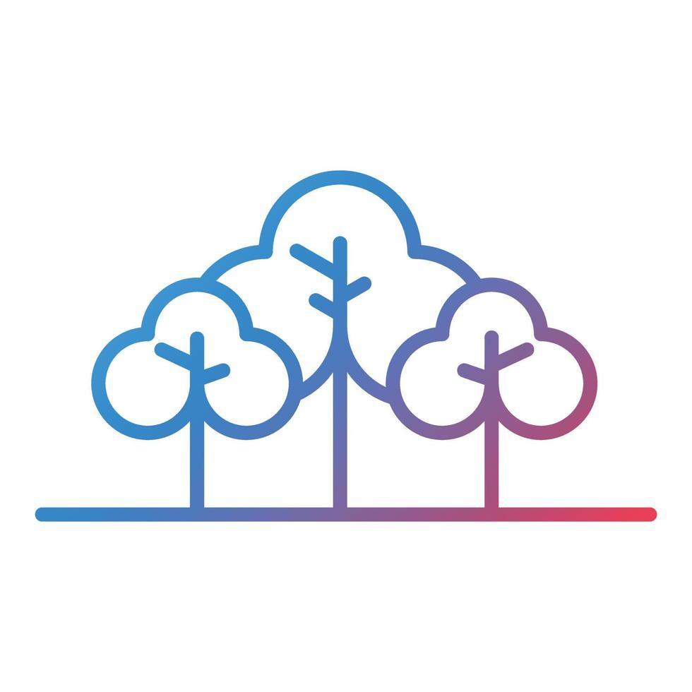 Forest Line Gradient Icon vector