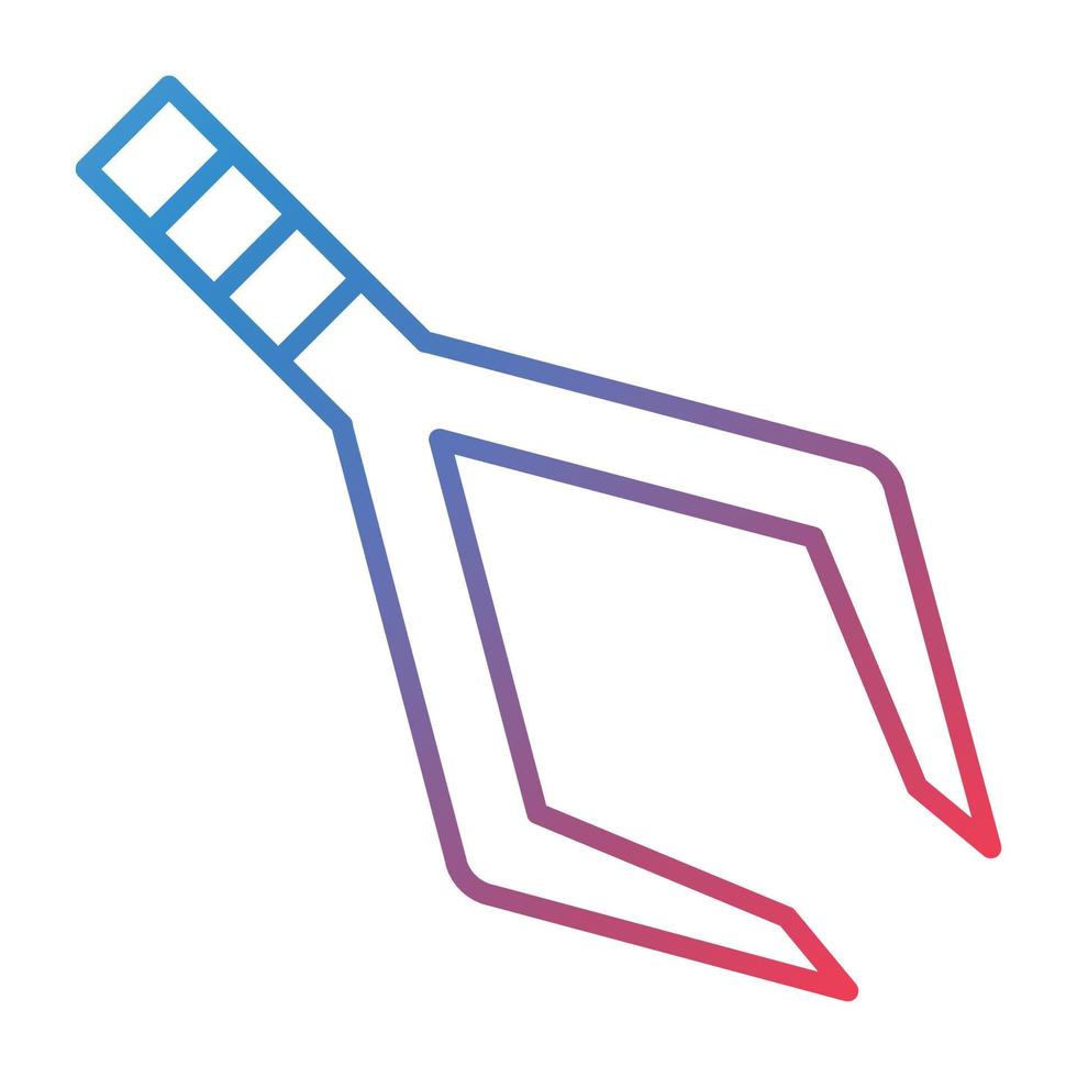 Tweezers Line Gradient Icon vector