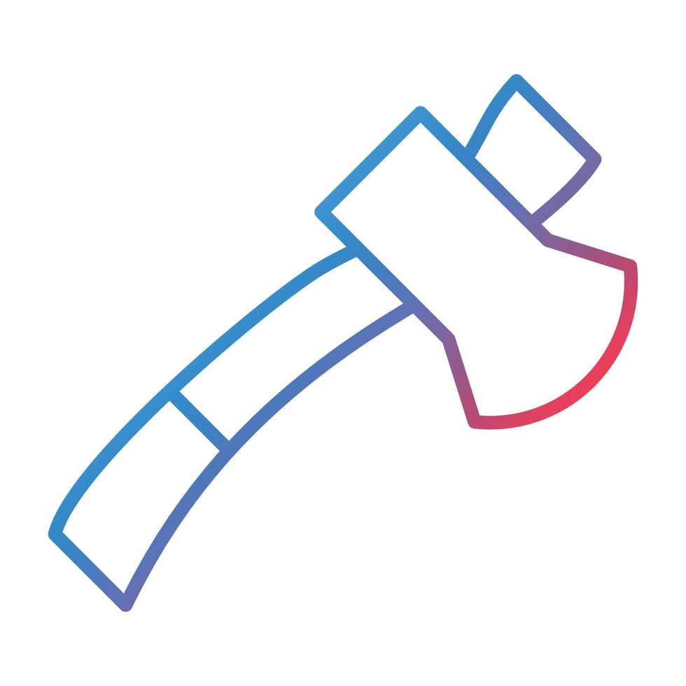 Hatchet Line Gradient Icon vector