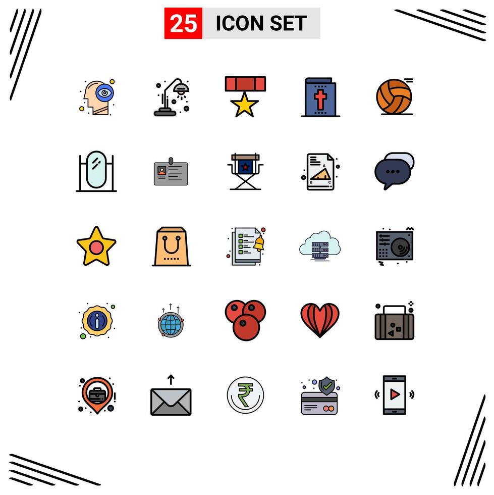 25 Creative Icons Modern Signs and Symbols of basketball holiday award halloween star Editable Vector Design Elements