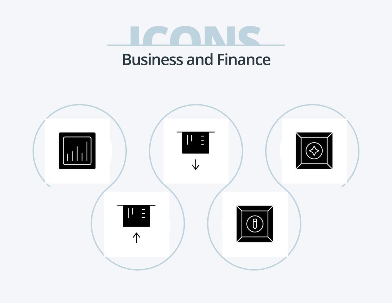 Finance Glyph Icon Pack 5 Icon Design. . . graph. product. box vector