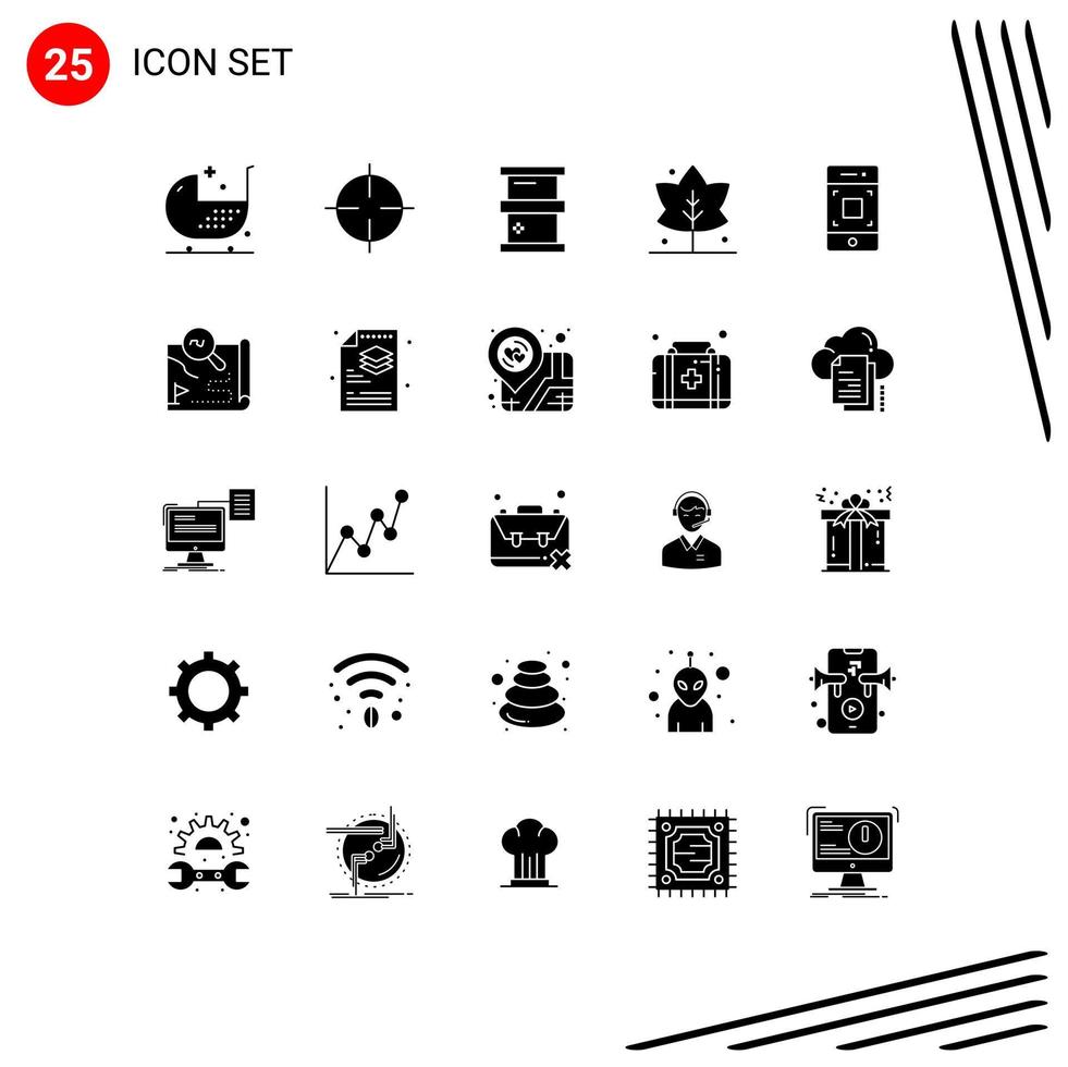25 Creative Icons Modern Signs and Symbols of mobile giving symbols thanks hazardous Editable Vector Design Elements