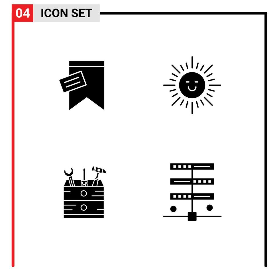 Universal Solid Glyphs Set for Web and Mobile Applications mark carpenter text sun data Editable Vector Design Elements