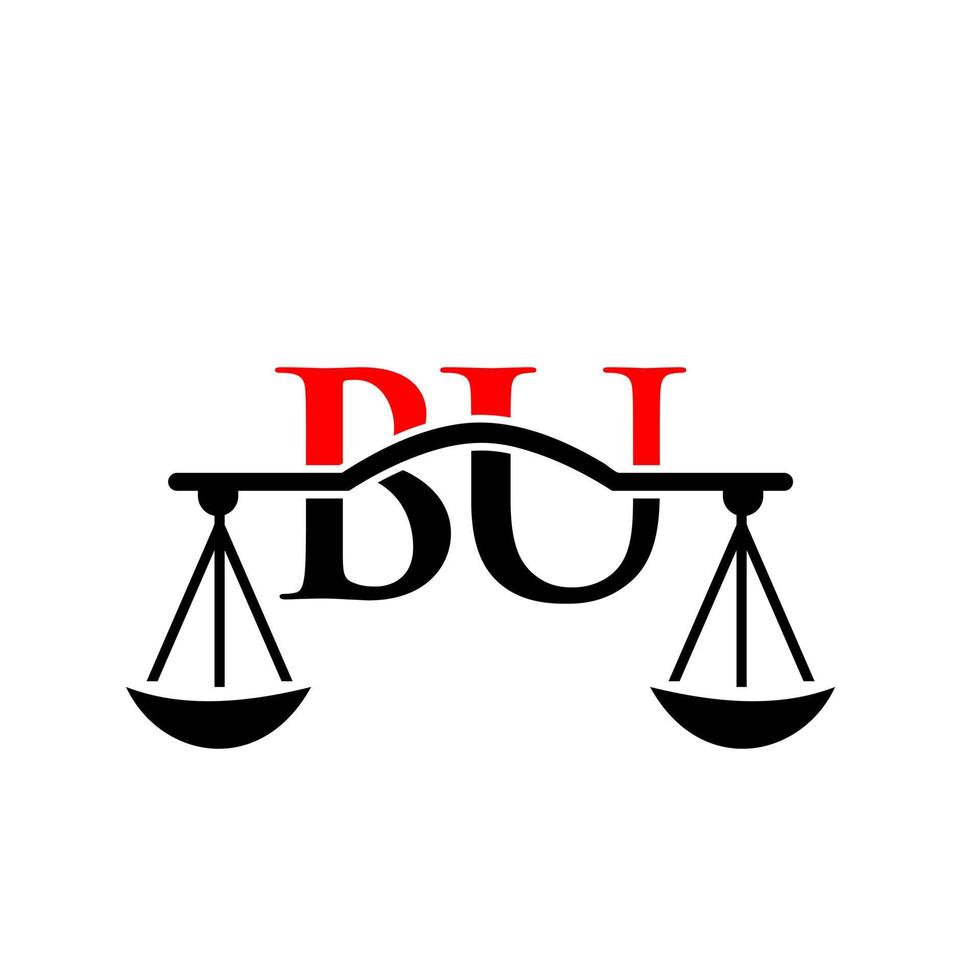 diseño de logotipo de bufete de letra bu para abogado, justicia, abogado de derecho, legal, servicio de abogado, bufete de abogados, escala, bufete de abogados, abogado de negocios corporativos vector