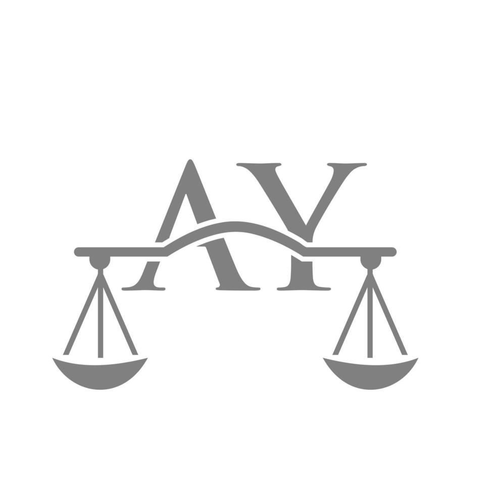 letra ay diseño de logotipo de bufete de abogados para abogado, justicia, abogado de derecho, legal, servicio de abogado, bufete de abogados, escala, bufete de abogados, abogado de negocios corporativos vector