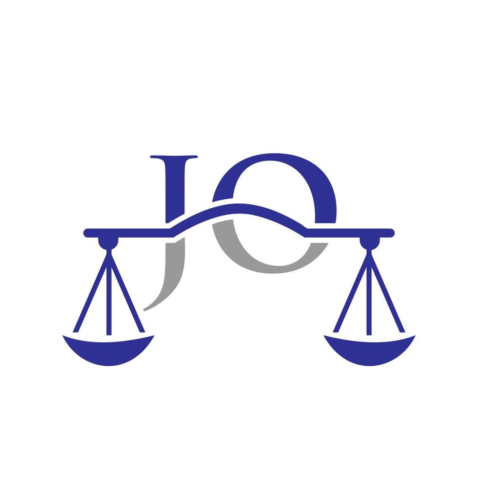 Letter JO Law Firm Logo Design For Lawyer, Justice, Law Attorney, Legal, Lawyer Service, Law Office, Scale, Law firm, Attorney Corporate Business vector