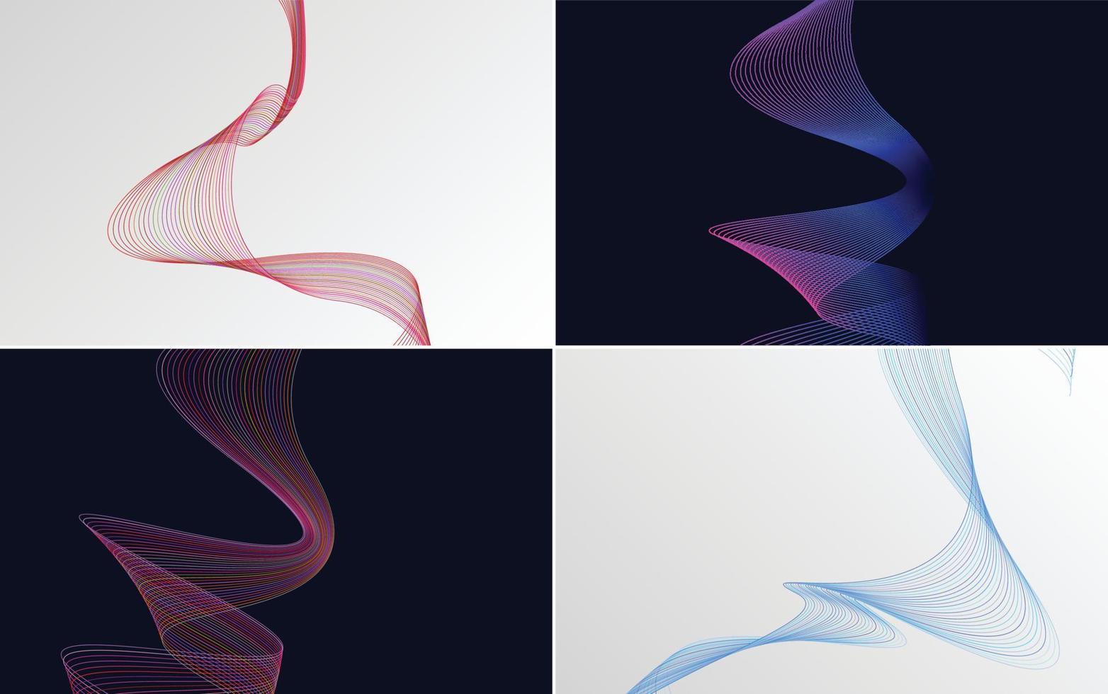 modern wave curve abstract presentation background Pack vector