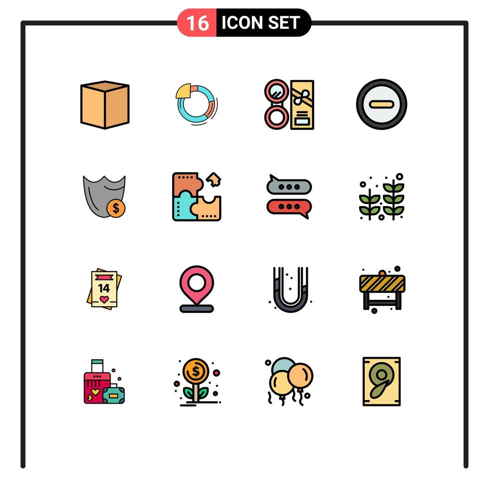 paquete de iconos de vectores de stock de 16 signos y símbolos de línea para la interfaz de usuario de guardia componen menos elementos de diseño de vectores creativos editables en polvo