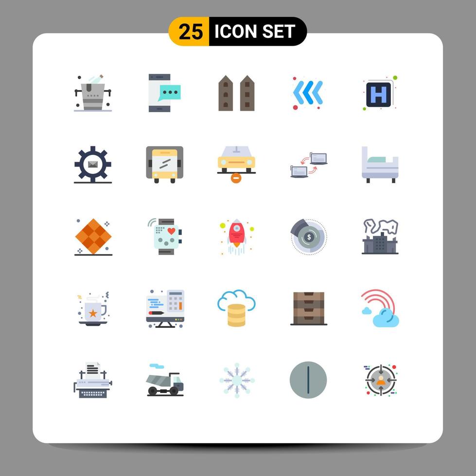 Set of 25 Modern UI Icons Symbols Signs for hospital keyboard smart phone arrow shops Editable Vector Design Elements