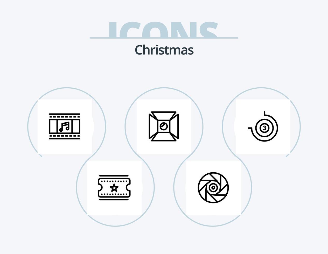 Christmas Line Icon Pack 5 Icon Design. . sweets. snowflake. christmas. winter vector