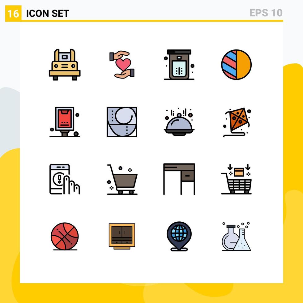 Stock Vector Icon Pack of 16 Line Signs and Symbols for shadow editing favorite toilet cleaning Editable Creative Vector Design Elements