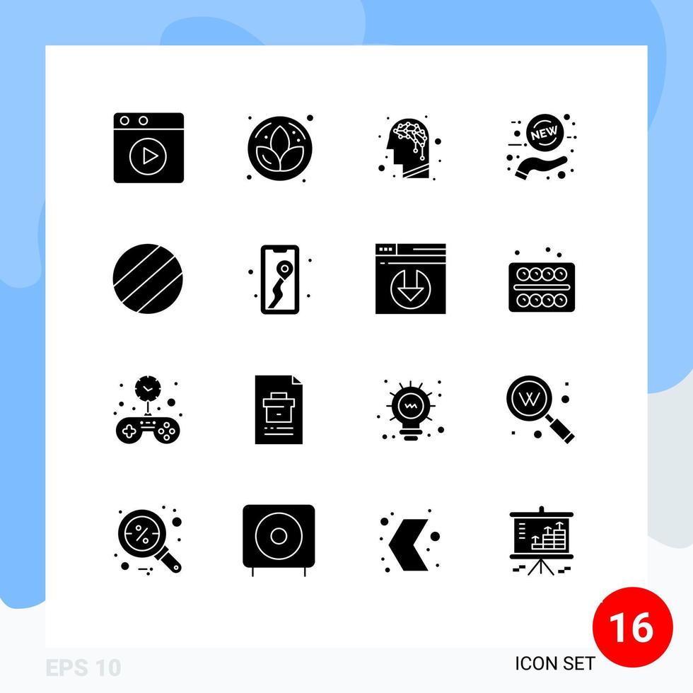Stock Vector Icon Pack of 16 Line Signs and Symbols for camping location intelligence mobile tag Editable Vector Design Elements