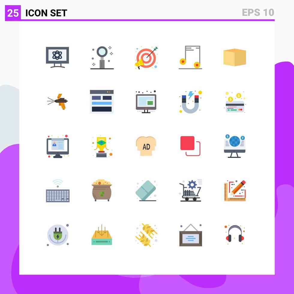 25 Universal Flat Colors Set for Web and Mobile Applications cargo school romantic audio marketing Editable Vector Design Elements