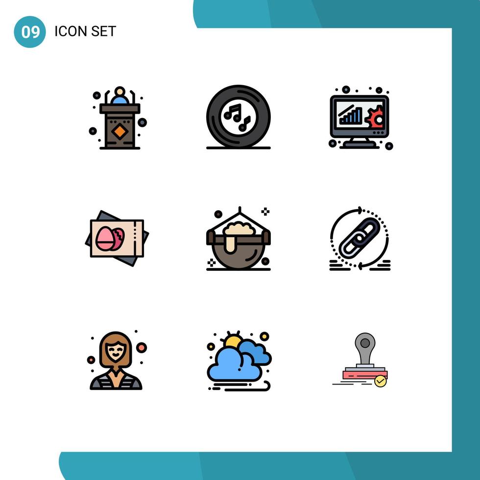 9 Creative Icons Modern Signs and Symbols of card egg player passboard data management Editable Vector Design Elements