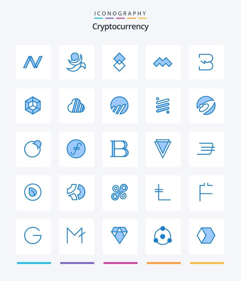 Creative Cryptocurrency 25 Blue icon pack  Such As crypto currency. coin. coin. burst. crypto currency vector