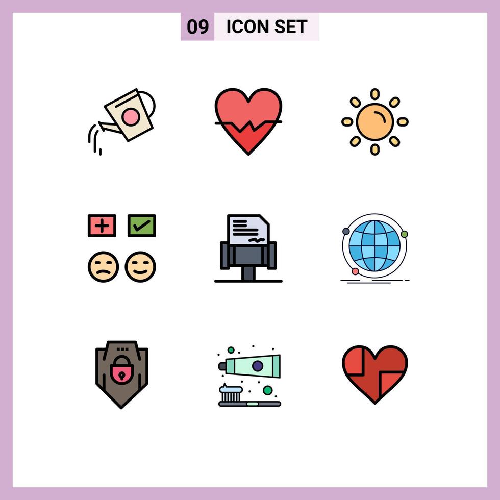 9 Creative Icons Modern Signs and Symbols of add sad skin happy shine Editable Vector Design Elements