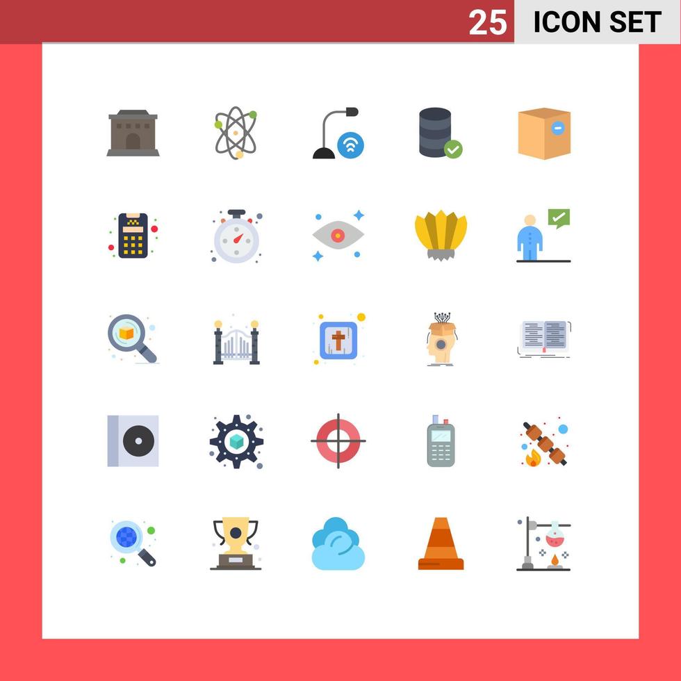 Universal Icon Symbols Group of 25 Modern Flat Colors of commerce web devices service hosting Editable Vector Design Elements