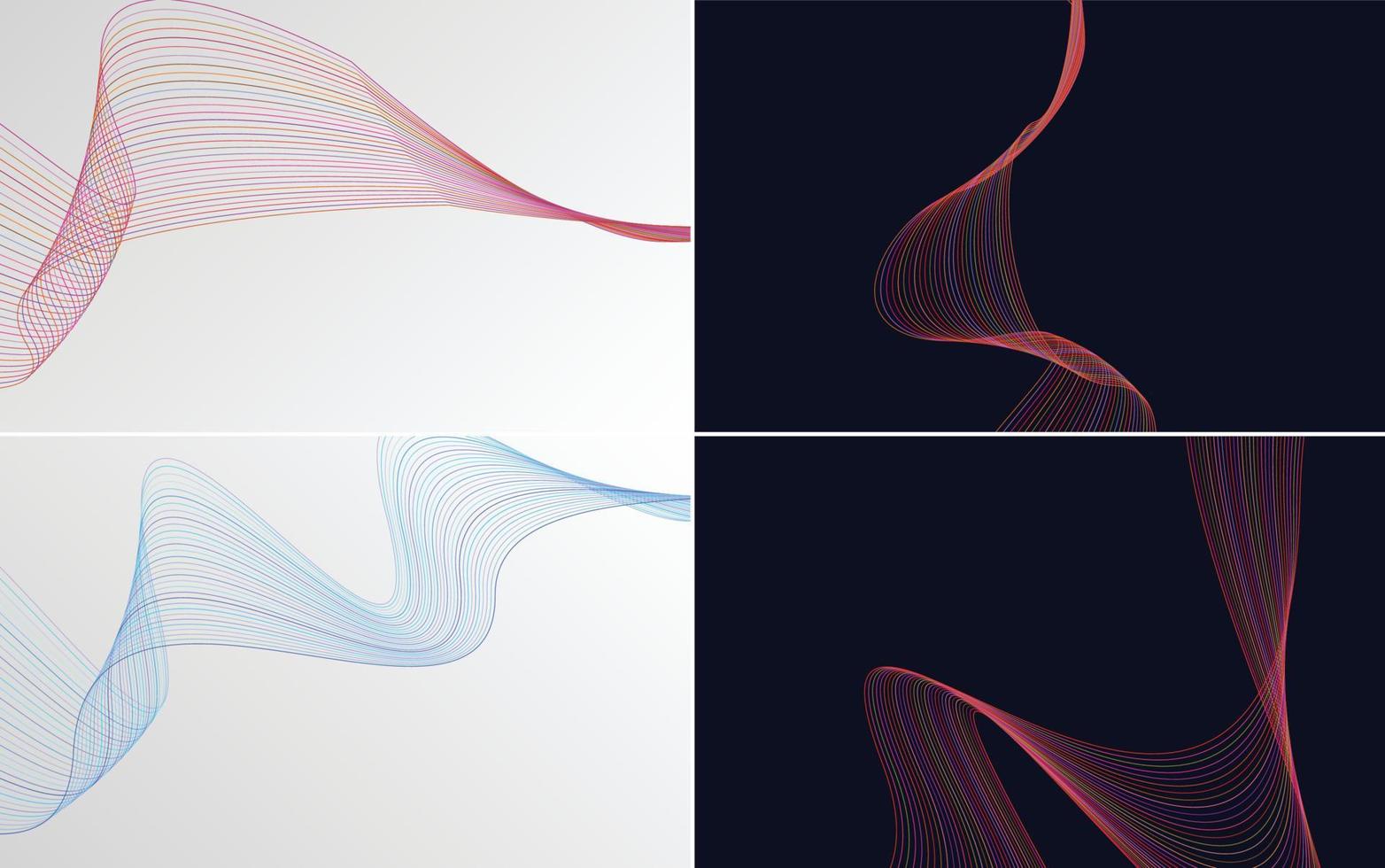 modern wave curve abstract presentation background Pack vector