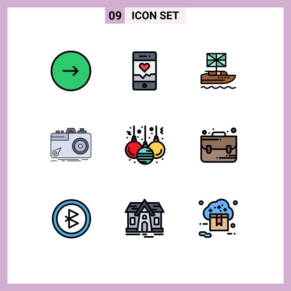 9 Creative Icons Modern Signs and Symbols of photo photography sport camera kingdom Editable Vector Design Elements