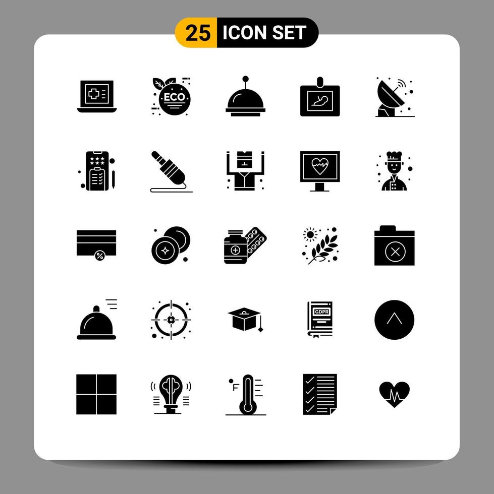 Set of 25 Modern UI Icons Symbols Signs for space orbit hotel astronomy ultrasound Editable Vector Design Elements