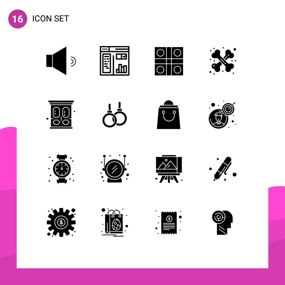 paquete de iconos de vectores de stock de 16 signos y símbolos de línea para elementos de diseño de vectores editables de atención médica ludo de traumatología vintage
