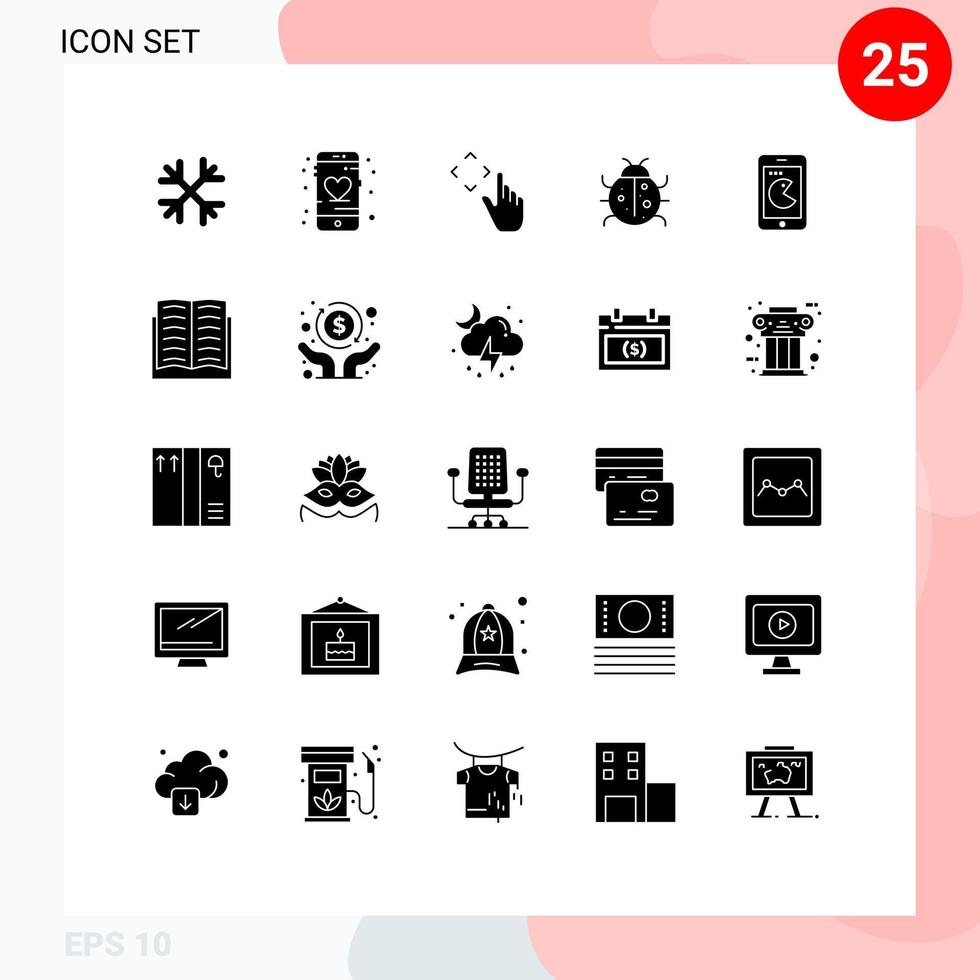 paquete de iconos de vectores de stock de 25 signos y símbolos de línea para comprar elementos de diseño de vectores editables lindos de mariquita de dedo de naturaleza