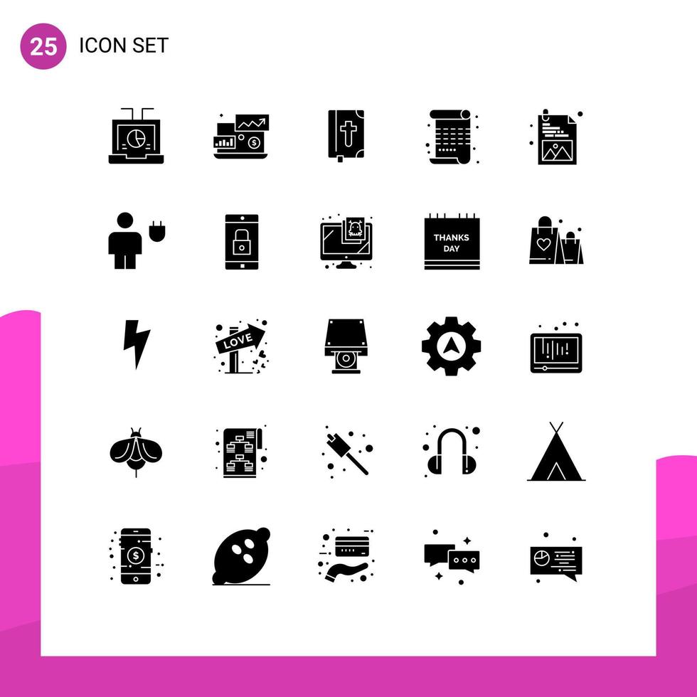 paquete de iconos de vector de stock de 25 signos y símbolos de línea para artes de desarrollo elementos de diseño de vector editables de vacaciones de arte portátil