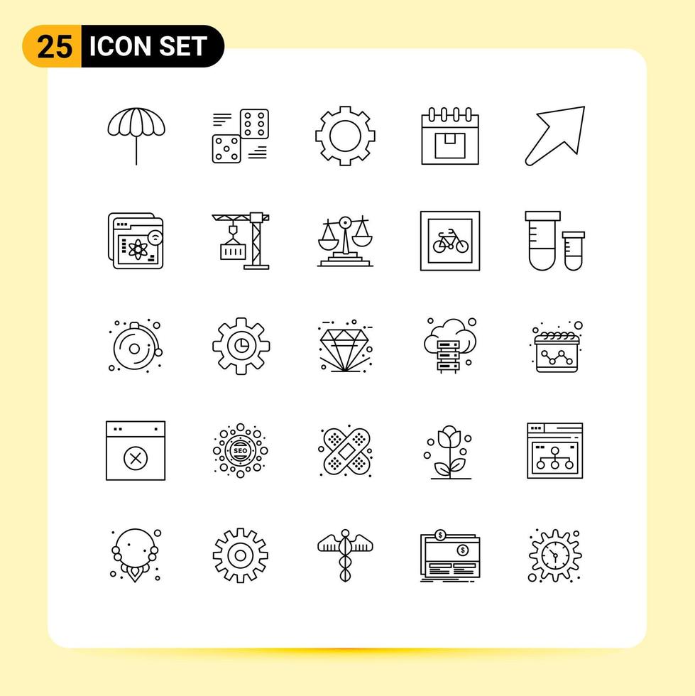 25 Universal Line Signs Symbols of product management five delivery technology Editable Vector Design Elements