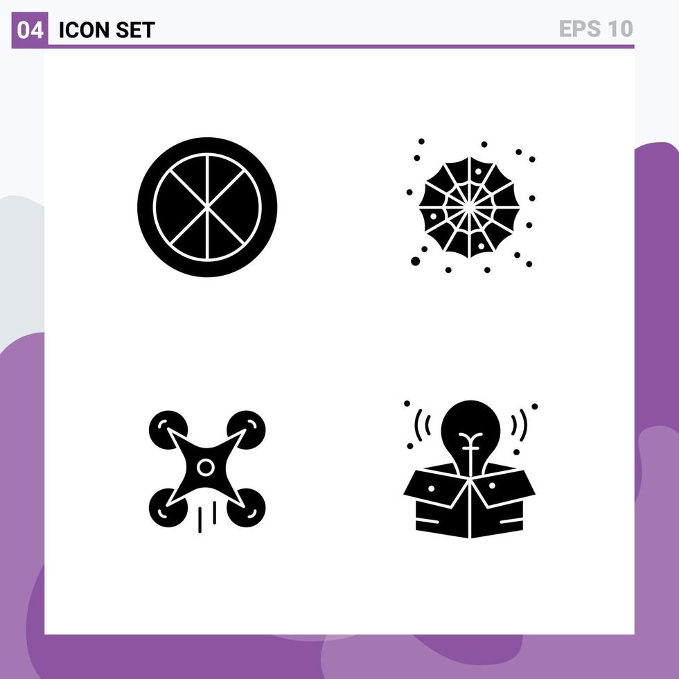 Universal Icon Symbols Group of Modern Solid Glyphs of decoration technology interior spider camera Editable Vector Design Elements