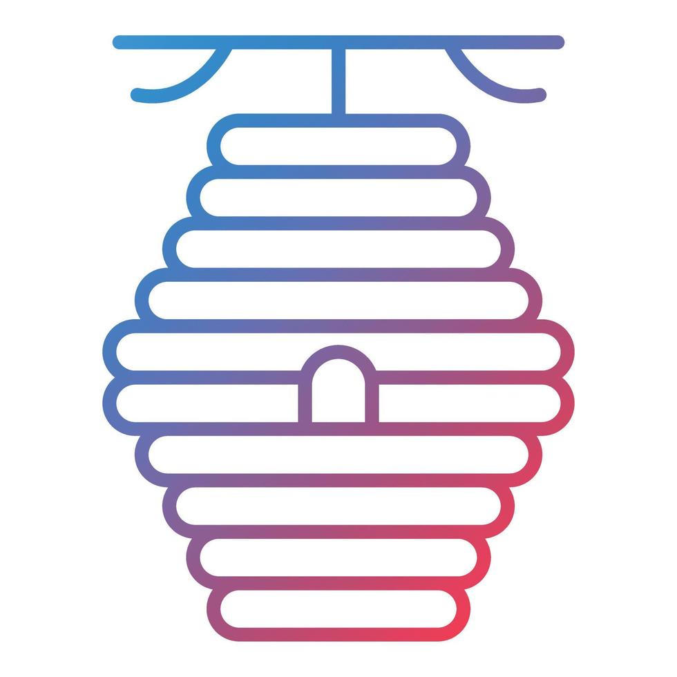 Beehive Line Gradient Icon vector