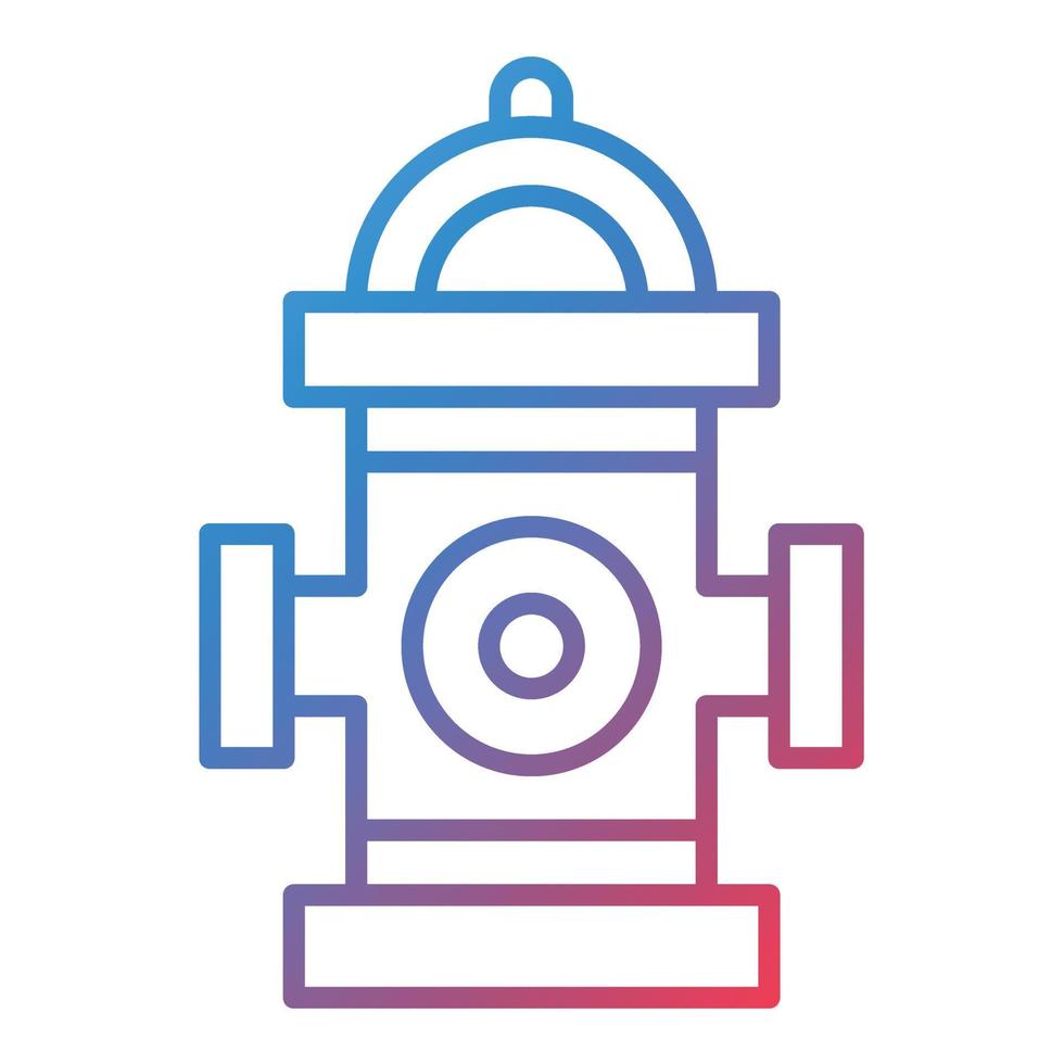 Hydrant Line Gradient Icon vector