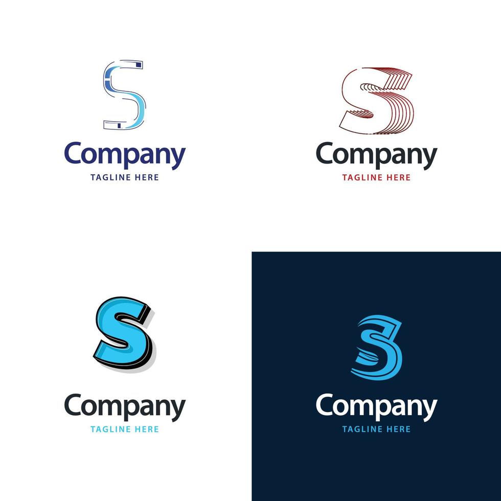 Letter S Big Logo Pack Design Creative Modern logos design for your business vector